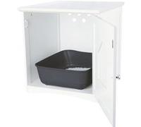 Meuble pour bac à litière TRIXIE 49 x 51 x 51 cm Bois Blanc Ventilé Blanc G