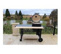Meuble pour Barbecue - LE BARBECUE GAULOIS - Cuisine Mobile - Acier Thermolaqué Noir - 169 cm - 125 kg