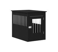 Meuble pour cage à chien - vidaXL - Chêne noir - 55x80x68 cm - Bois d'ingénierie - Fonction 2 en 1