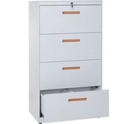 Meuble Pour Dossiers Suspendus Boston A10, Acier 132x76x46 Cm, Blanc Multicolore