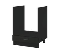 Meuble pour four encastrable Lovia Noir Mat 1 tiroir L 60 cm - Cuisineandcie