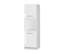 Vicco Meuble pour Four Fame-Line, Blanc Haute Brillance, 60cm avec étagères Ouvertes, à Combiner avec d'autres modules de la série Fame-Line