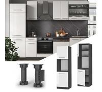 Meuble pour four Fame-Line, 60cm ouvert, Blanc Haute brillance/Anthracite, Vicco 38571