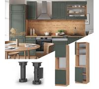 Meuble pour four Fame-Line, 60cm ouvert, Vert Or Campagne/Chêne de force doré, Vicco 38608