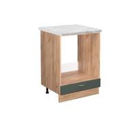 Meuble pour four Fame-Line, 60cm, PT Marbre, Vert Or Campagne/Chêne de force doré, Vicco 47002