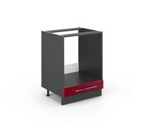 Vicco Meuble pour Four Fame-Line, Rouge Bordeaux Haute Brillance, 60cm sans PT, à Combiner avec d'autres modules de la série Fame-Line