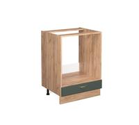 Vicco Meuble pour Four Fame-Line, Vert Or Campagne/Chêne de Force doré, 60 cm sans Plan de Travail