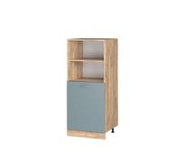 Meuble pour four R-Line, 60cm, Bleu-gris, Chêne de force doré, Vicco
