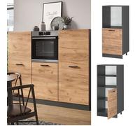 Vicco Meuble pour Four R-Line, Chêne de Force doré/Anthracite, 60 cm