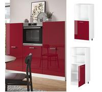 Meuble pour four R-Line, 60cm, Rouge brillant/Blanc, Vicco 37792