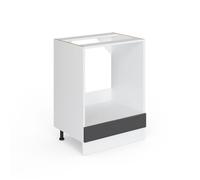 Meuble pour four R-Line, 60cm sans PT, Anthracite Haute brillance, Blanc, Vicco