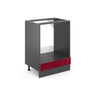 Meuble pour four R-Line, 60cm sans PT, Rouge brillant/Anthracite, Vicco 34924