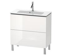 Meuble Pour Lavabo Encastrable Duravit L-Cube pour 234283 À poser 704x820x391mm Noyé foncé