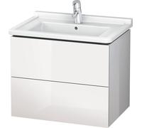 Meuble Pour Lavabo Encastrable Duravit L-Cube suspendu 670x469 mm Blanc Brillant LC626402222