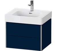 Meuble Pour Lavabo Encastrable Duravit XSquare suspendu 2 tiroirs, pour Lav. Soleil 584mm Bleu Nuit Satiné XS4378098980000 XS4378098980000