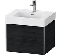 Meuble Pour Lavabo Encastrable Duravit XSquare suspendu 2 tiroirs, pour Lav. Soleil 584mm Chêne Noir Mat XS4378016160000 XS4378016160000