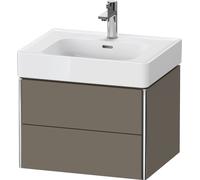 Meuble Pour Lavabo Encastrable Duravit XSquare suspendu 2 tiroirs, pour Lav. Soleil 584mm Gris Flanelle Satiné XS4378090900000 XS4378090900000