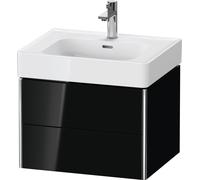 Meuble Pour Lavabo Encastrable Duravit XSquare suspendu 2 tiroirs, pour Lav. Soleil 584mm Noir Brillant XS4378040400000 XS4378040400000
