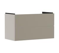 Meuble Pour Lavabo Encastrable Hansgrohe Xevolos E 2 tiroirs 980x475x555mm Beige Sable Blanc/Bronze