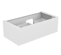 Meuble Pour Lavabo Encastrable Keuco Edition 11 1 tiroir, Avec lumière, Lavabo à droite 1050x350x535mm Blanc Mat