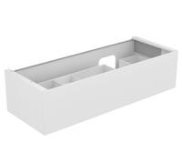 Meuble Pour Lavabo Encastrable Keuco Edition 11 1 tiroir, Lavabo à droite 1400x350x535mm Blanc structuré
