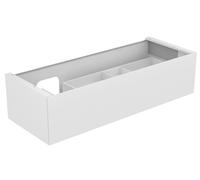 Meuble Pour Lavabo Encastrable Keuco Edition 11 1 tiroir, Lavabo à gauche 1400x350x535mm Blanc structuré