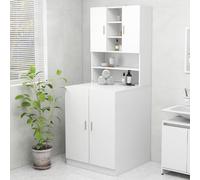 vidaXL Meuble pour Machine à Laver, Armoire de Machine à Laver avec Rangement, Meuble pour Lave-Linge de Salle de Bain Buanderie, Blanc