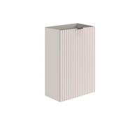 Meuble pour lave main strié porte réversible beige - H60 x L40 x P22 - VAHIRA