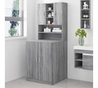 Meuble pour Machine à Laver Armoire Rangement Salle de Bain Maison Blanc vidaXL