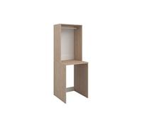 Meuble pour machine à laver avec penderie - Naturel clair - L65 x H184 cm - ERKANO