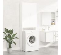 vidaXL Armoire pour lave-linge Meuble buanderie Blanc 64x25,5x190 cm Bois d’ingénierie 2 portes