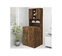 Meuble pour machine à laver Chêne fumé 70,5x25,5x90 cm