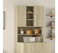vidaXL Meuble pour machine à laver Meuble sous-évier Design contemporain Chêne sonoma 70,5x24x90 cm