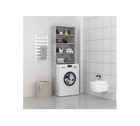 Meuble pour machine à laver Gris béton 64x24x190 cm