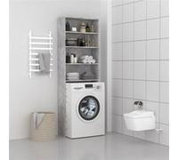 Meuble pour machine à laver Gris béton 64x24x190 cm