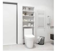 Meuble pour machine à laver - Happiness - Blanc - 64x24x190 cm - Bois d'ingénierie - Grand espace de rangement
