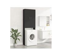 Meuble pour machine à laver Noir 64x25,5x190 cm
