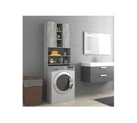 Meuble pour machine à laver Sonoma gris 64x25,5x190 cm