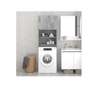 Vidaxl Meuble Pour Machine Ã Laver Sonoma Gris 64x25,5x190 Cm