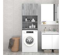 Meuble pour machine à laver Sonoma gris 64x25,5x190 cm,Accessoires pour appareils électroménagers,Accessoires pour appareils de blanchisserie,Accessoires pour lave-linge & sèche-linge-815070