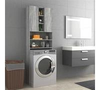 vidaXL Meuble pour machine à laver Sonoma gris 64 x 25,5 x 190 cm 815958
