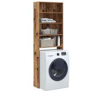 Meuble pour machine à laver vieux bois 64x24x190 cm Vieux bois G