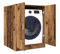 vidaXL Meuble pour Machine à Laver Vieux Bois 70,5x71,5x91,5 cm, Armoire à Linge, Armoire à Lave-Linge, Armoire de Salle de Bain, Armoire à Linge