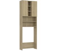 Meuble pour Machine Laver Armoire Haute de Rangement Armoire Lave-Linge Prsentoir Buanderie Intrieur Chne Sonoma 64x25,5x190 c[310]