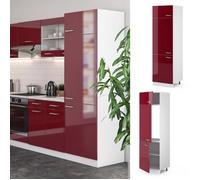 Meuble pour réfrigérateur VICCO R-Line Blanc/Bordeaux Brillant 60 cm