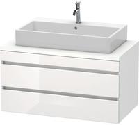Meuble Pour Vasque à Poser Duravit DuraStyle 2 tiroirs 1000x512x548mm Blanc Mat/Blanc brillant DS531902218 DS531902218