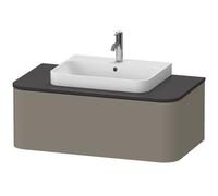 Meuble Pour Vasque à Poser Duravit Happy D.2 Plus 1 tiroir éclairé 1000mm Gris Pierre Satiné HP4941092920010