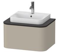 Meuble Pour Vasque à Poser Duravit Happy D.2 Plus 1 tiroir éclairé 650mm Taupe satiné HP4940060600010