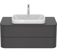 Meuble Pour Vasque à Poser Duravit Happy D.2 Plus 2 tiroirs 1000mm Graphite Super Mat HP497108080
