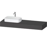 Meuble Pour Vasque à Poser Duravit Qatego gauche 1600mm Graphite Mat QA4806049490000